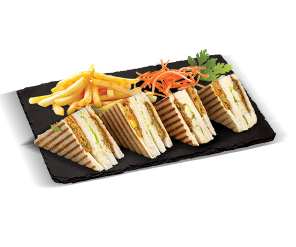Vegetable Club Sandwich